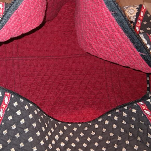 SOLD Vera Bradley Retired Black Floral 4-Piece Tote Bag Duffle Bag Garment Bag - Picture 13 of 16